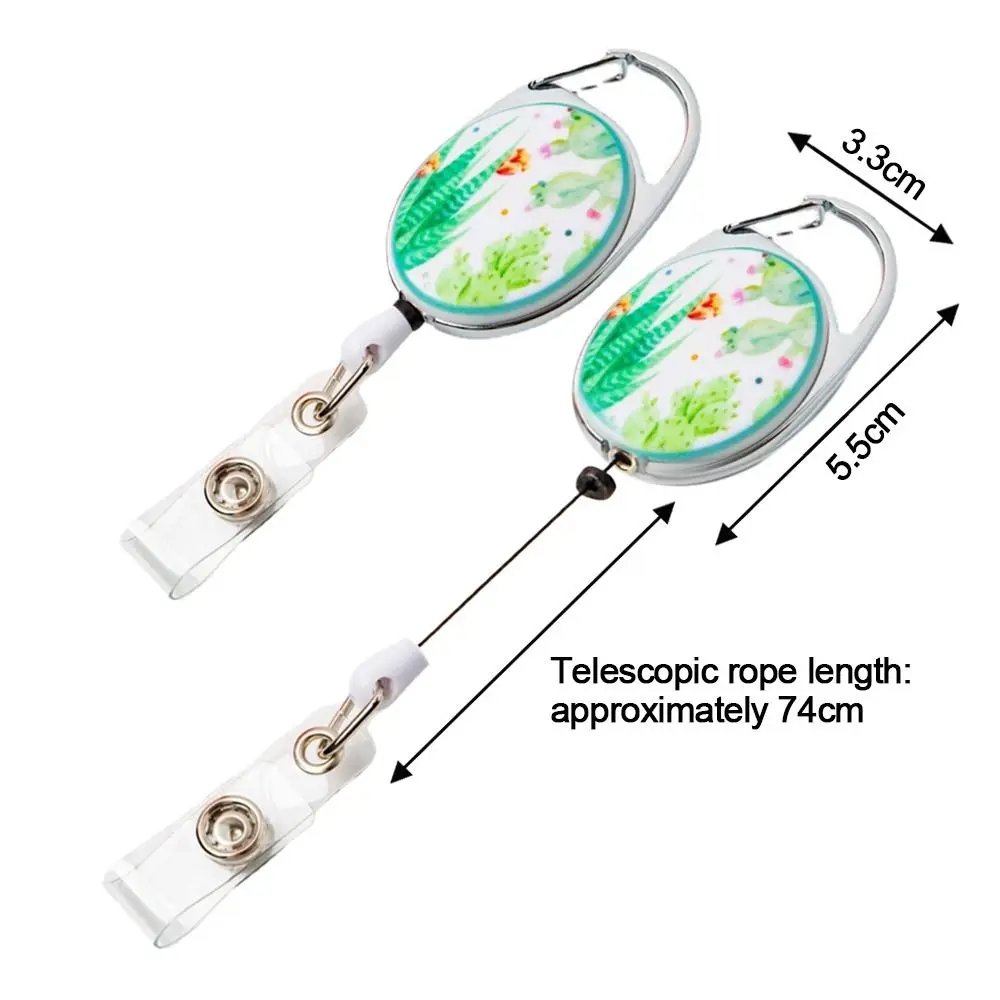 Soporte retráctil para tarjeta de identificación, Clip de carrete de insignia ovalado de múltiples colores, retráctil