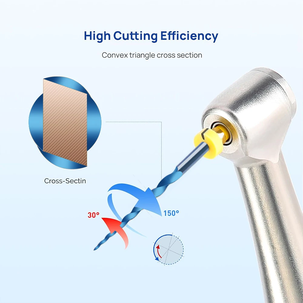 Rainbow Series 6pcs/Box Dental Files Heat Activated NiTi Canal Root Files Can Bend Endodontic Treatment Rotary File 25mm