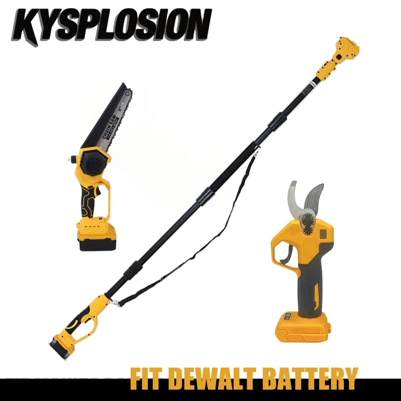 

【2026】8-дюймовая бесщеточная телескопическая пила для высоких веток, электрическая цепная пила, садовые секаторы, электроинструмент для аккумулятора 20В