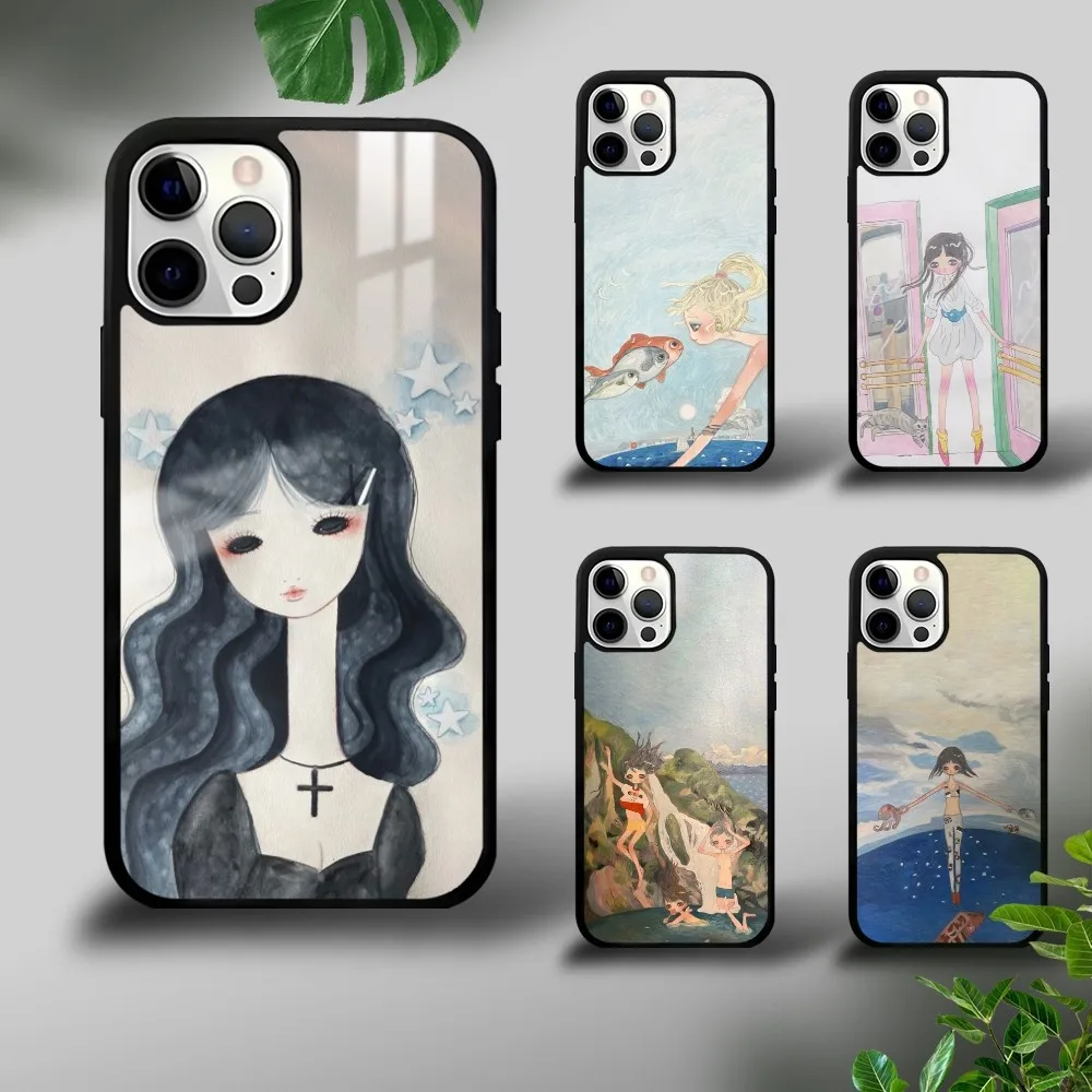 Pretty Aya T-Takano Anime Phone Case For iPhone 16 15 14 13 12 11 Pro Xs Max Mini Plus Celulares Hard Funda