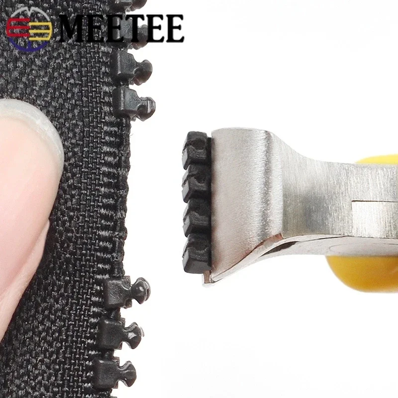 1Set Meetee 3# 5# Steel Metal Zipper Tooth Removal Tool Resin Zippers Pliers Clamp DIY Plier Install Modify Sewing Accessories