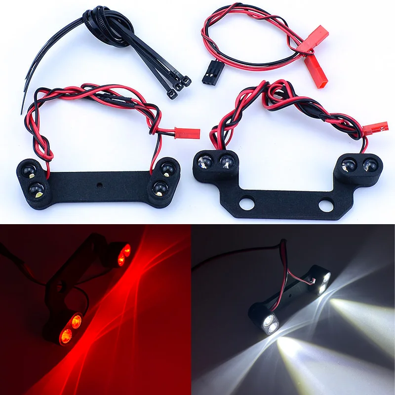 Dla 1/10 TRAXXAS RC E-REVO 2.0 Monster Truck LED przedni tylny system oświetlenia jasna lampa części reflektorów