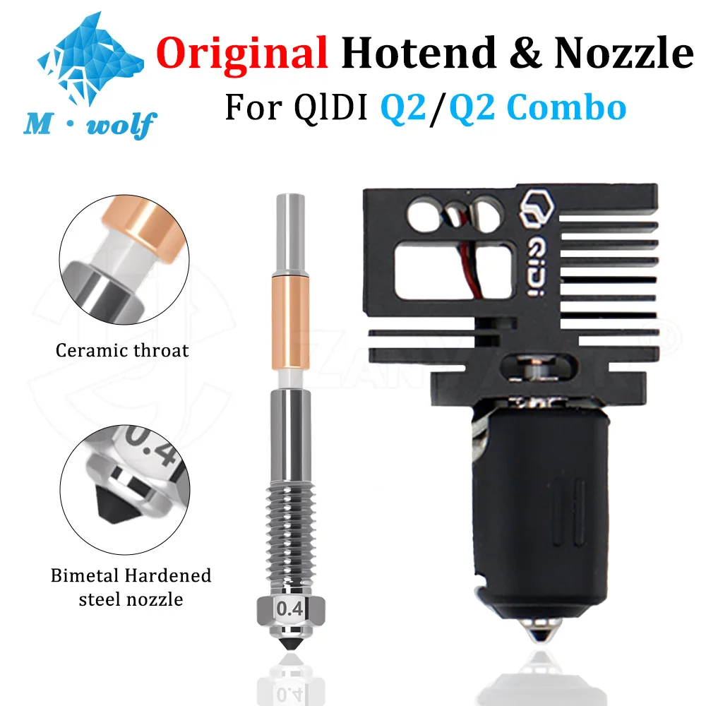 

For QIDI Q2/Q2 Combo Bimetallic Hotend Nozzle Original Replacement Quickly replace High Thermal Conductivity Integrated Nozzle