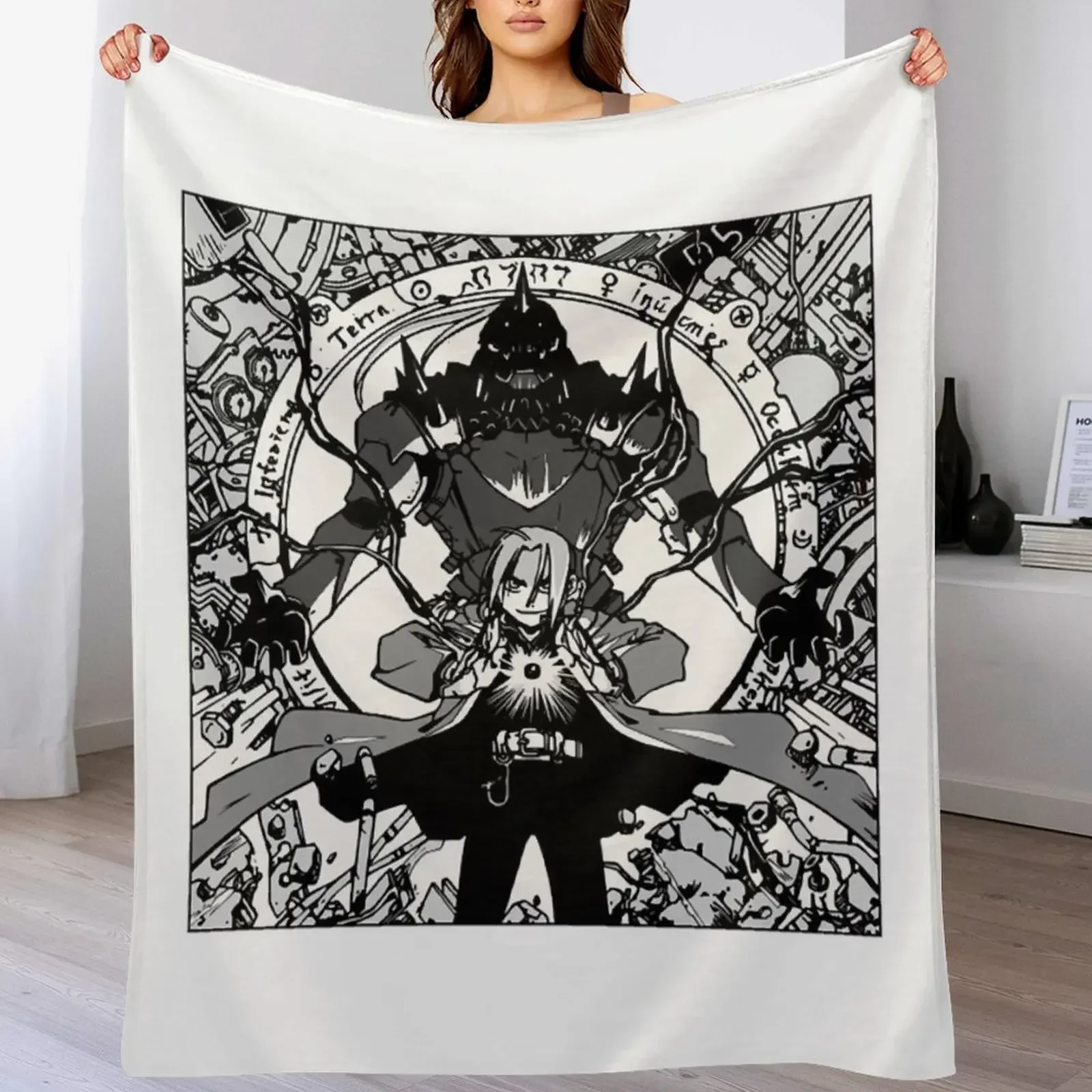 

Fullmetal Alchemist Anime Manga 4 T-Shirt Throw Blanket Extra Large Throw Decorative Throw Blankets