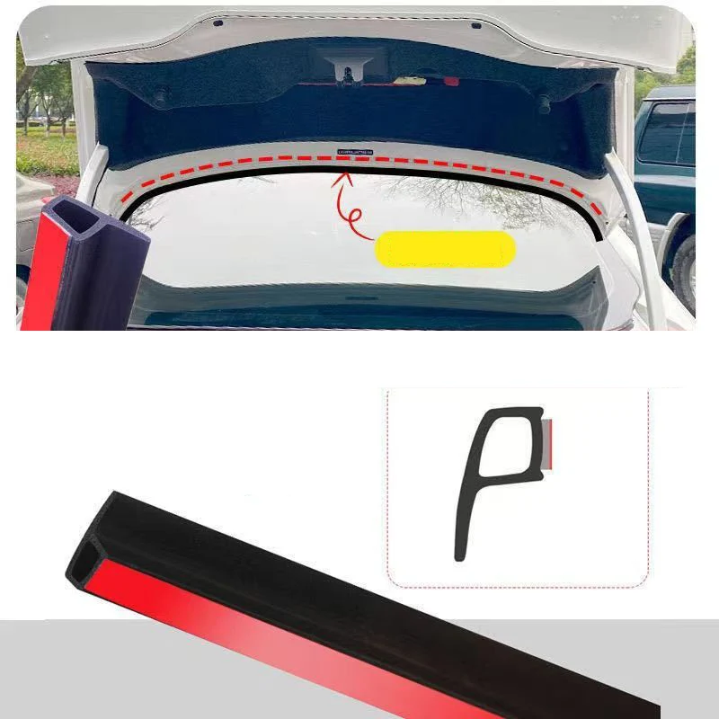Anti-falling Leaves Car Trunk Sealing Strip Universal Trunk Lid Gap Seal Rubber Strip Dust-proof Accessori For Sedan image 4