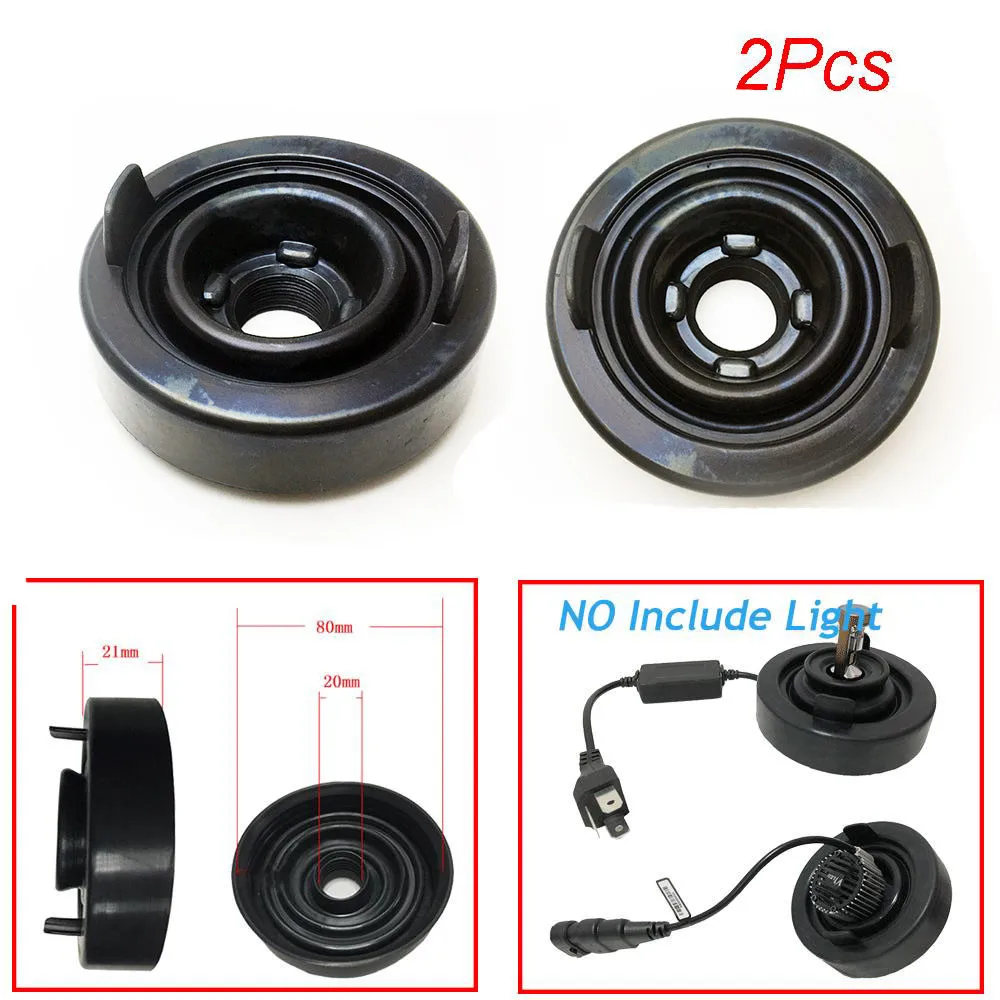 2 Pack 80mm Soft Rubber Headlight Dust Cover Waterproof Cap Boot For LED HID Xenon Lamp Retrofitting Automobiles Parts