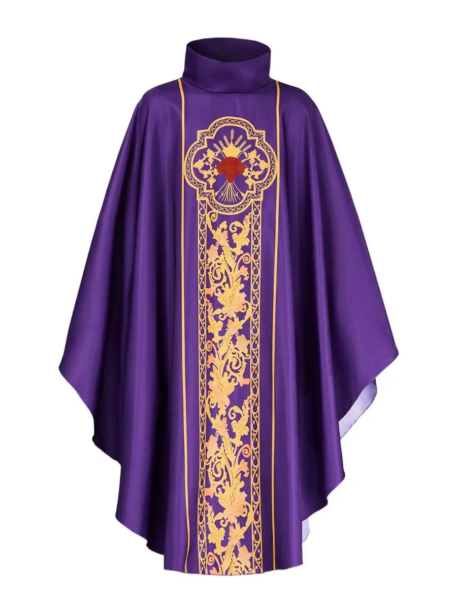 ملابس فضفاضة للهالوين الراهب القرن الأب المطبوع رداء المرأة ملابس عرقية المرحلة زي ربيع 2025 لا يوجد علامة تجارية مسجلة #4