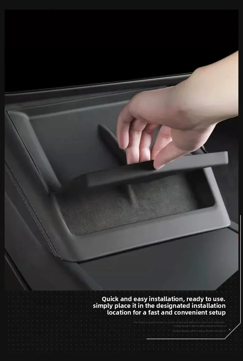 Für Tesla Model Y Juniper/Launch Model3 2024 2025 2026 Anti-Rutsch-Pad Kabelloses Ladepad Auto-Telefonhalterung Rutschfeste Matte Schutzmatte – Detail 7