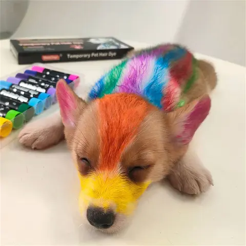 12 रंगों का पालतू बाल डाई, धोने योग्य, सुरक्षित बाल डाई, पालतू जानवरों के लिए अस्थायी रंग, सौंदर्य, बालों की देखभाल, पालतू जानवरों के लिए सौंदर्य किट, पालतू जानवरों के लिए अस्थायी रंग 6 best sales कुत्ते का शैम्पू - №3