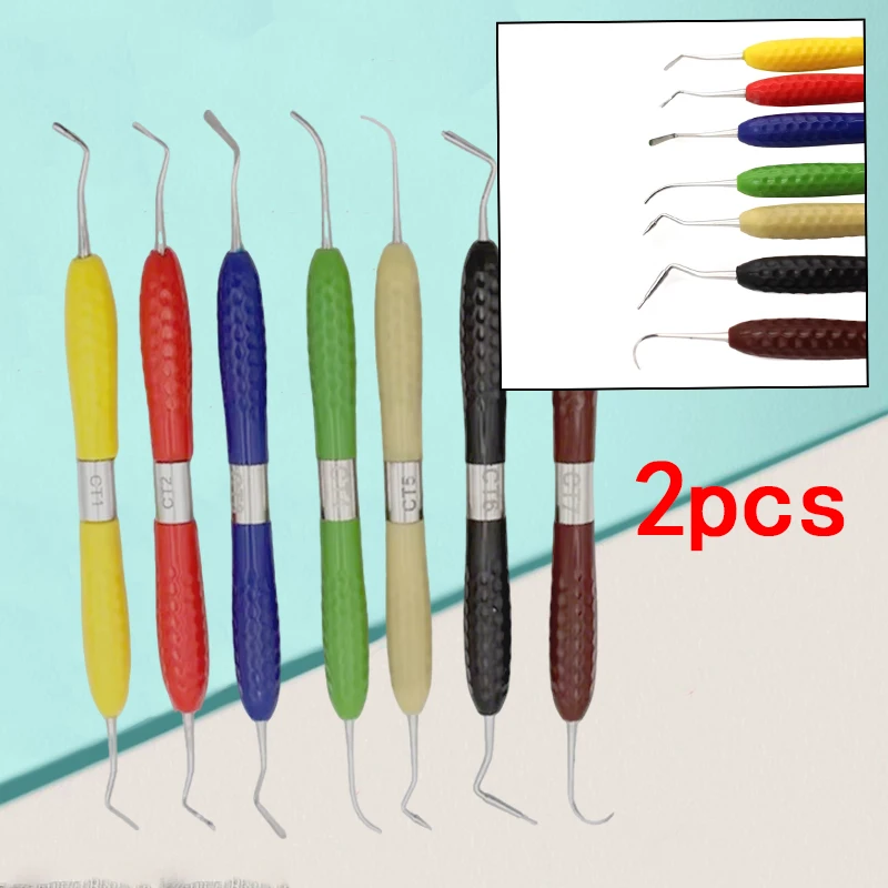 

2 шт. стоматологического полимерного пломбировочного материала для реставрации, высококачественный полный эстетический набор с полимерным ножом и пластиковыми инструментами