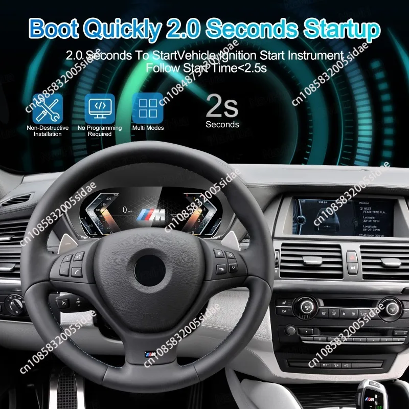 Suitable for BMW X5/X6 E70/E71 06-13 Models New High-Definition Electronic Full LCD Instrument Panel 12.3