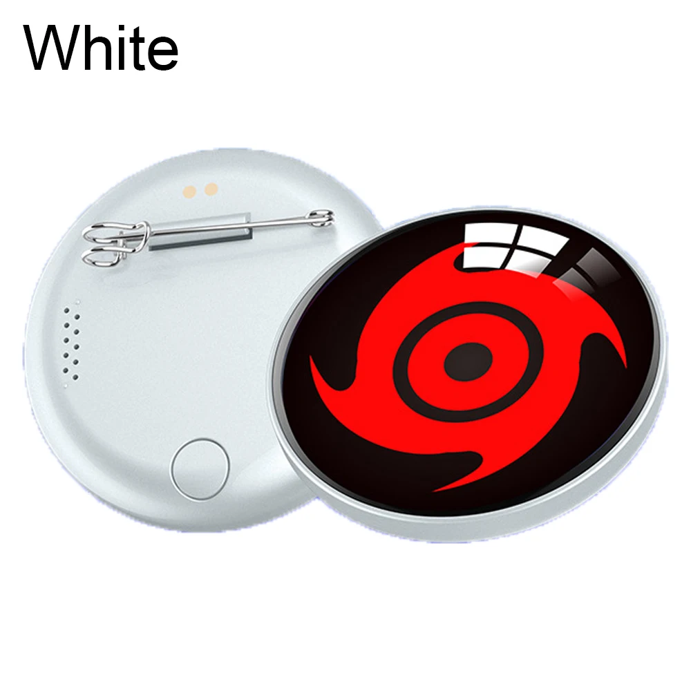 L8 شارة إلكترونية شاشة عرض LED زر شاشة قابلة للمس بلوتوث توصيل شارة التطبيق لمحبي أوتاكو هدايا أبيض رمادي #6