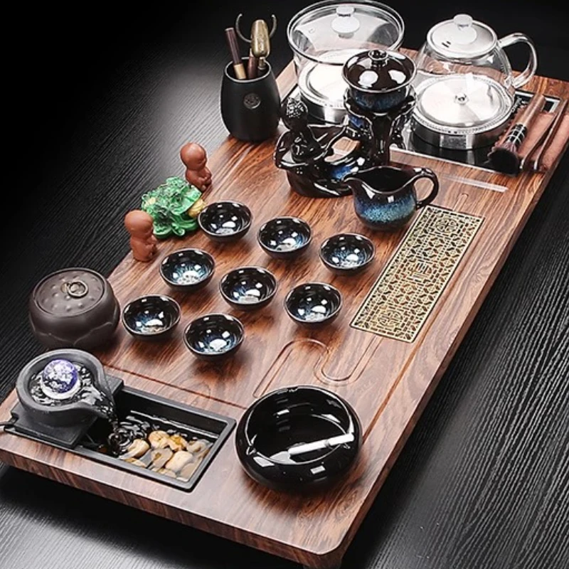 s*-Living Room Table Tea Tray Pot Tableware Cafeteria Ceramic Drainage Tea Tray Ceremony Hospitality Bandejas Home Decorationgs