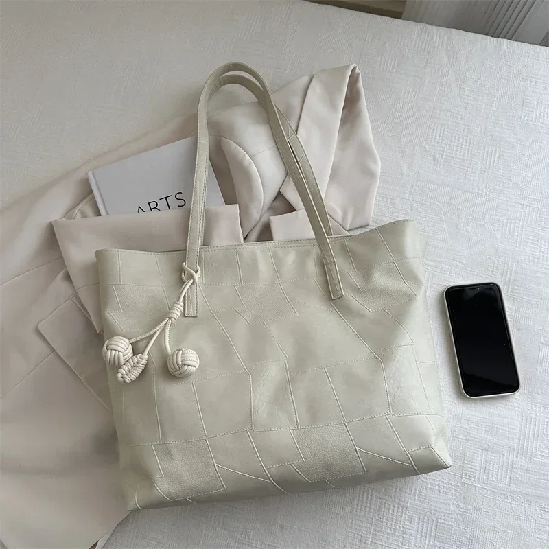 Single Shoulder Bag for Women Large Capacity High-end Tote Bag 2024 Autumn New College Student Class Commuting Bag Tragetasche