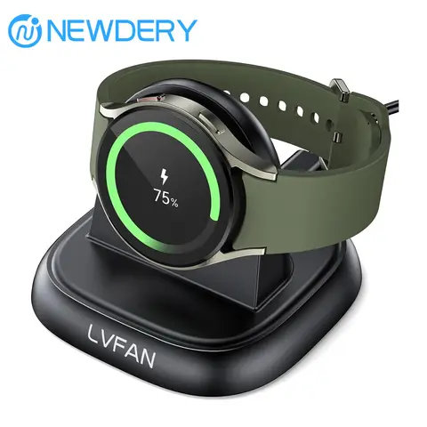 NEWDERY Supporto per caricabatterie Dock per Samsung Galaxy Watch 7/ Ultra/6/5/4 Cavo di ricarica wireless magnetico