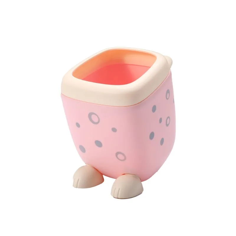 الإبداعية الكرتون ليوبارد حامل قلم متعدد الوظائف منظم سطح المكتب لطيف سعة كبيرة منظم قرطاسية حامل قلم