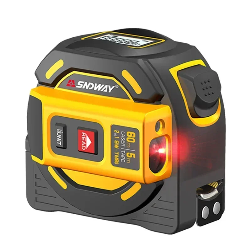 Laser Distance Measuring Tape 40M 60M Digital Tape Measure 2-in-1 Laser Distance Meter Trena Range finder Construct Tools SNDWAY