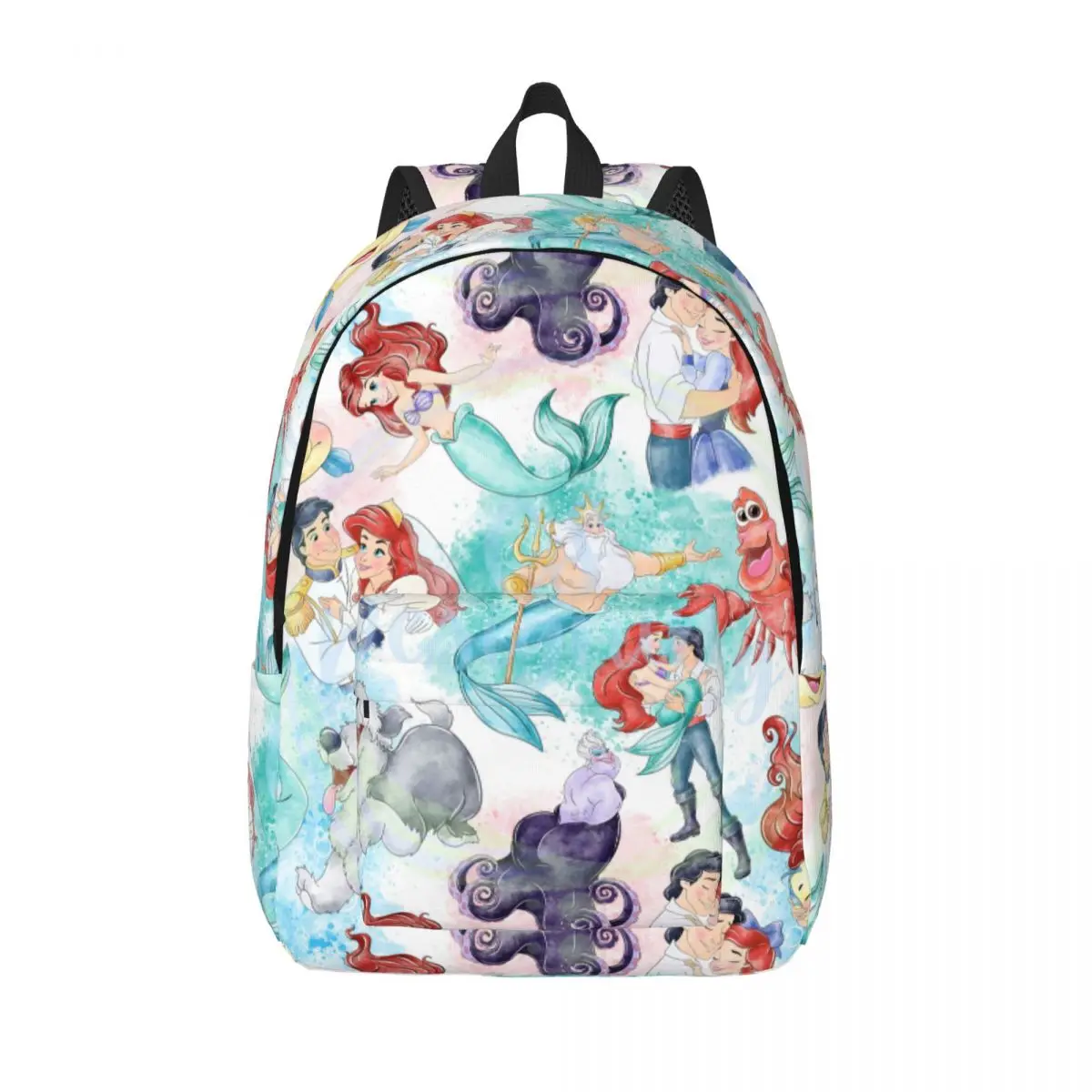 

Custom The Little Mermaid Cartoon Laptop Backpack Men Women Fashion Bookbag for School College Student Bag