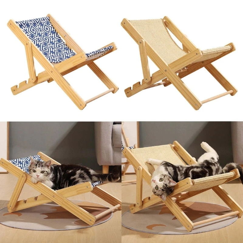 Durable Deck Chair Scratching Furniture for Cat Scratch Playing, Grinding Claws for Protecting Furniture