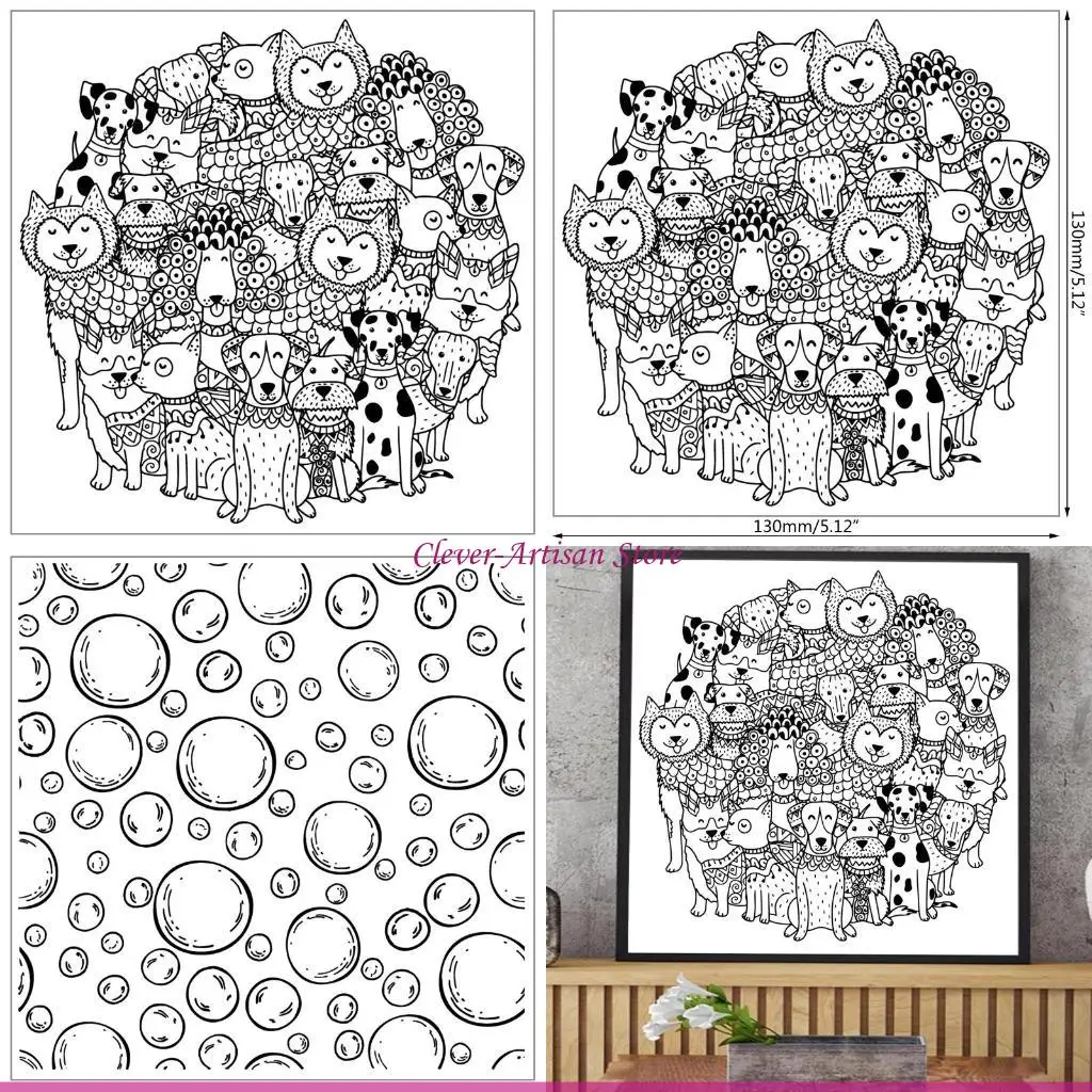 

E06B цветы фон DIY силиконовый прозрачный штамп клей печать скрапбук тиснение альбом декор ремесло