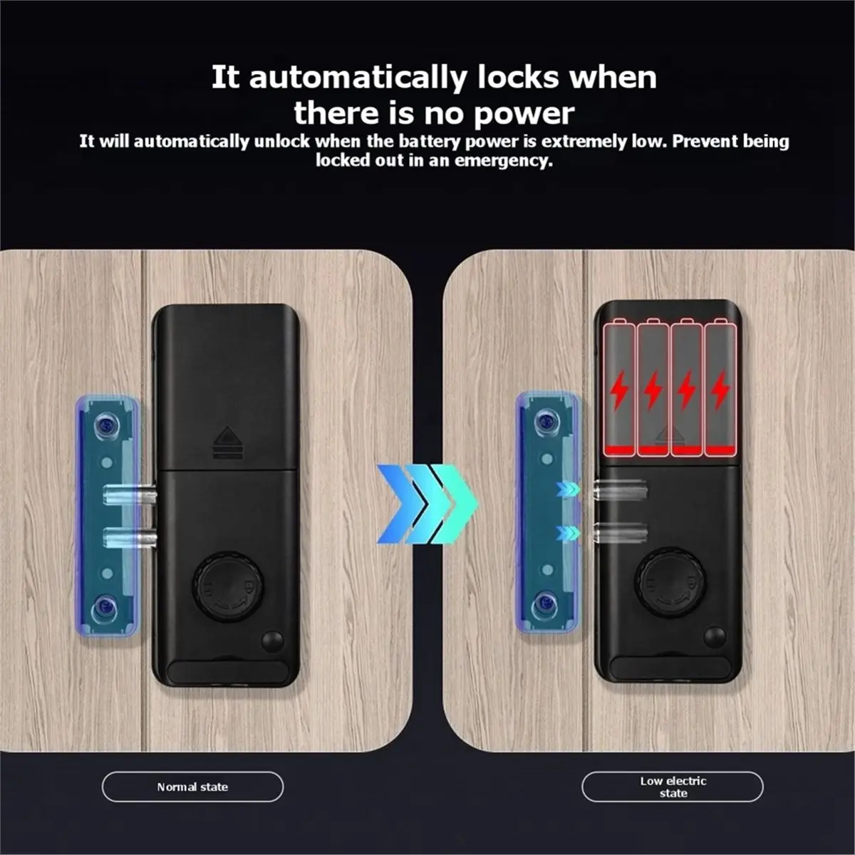 2026 New Tuya Smart Invisibles Door Lock Bluetooth IC Card Access Keyless Entry No-Drill Motorized for Wooden Doors