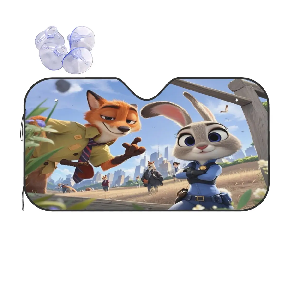 

Zootopia Nick Wilde Judy Солнцезащитный козырек на лобовое стекло Kawaill Rabbit Складной передний лобовое стекло автомобиля 70x130 см Автомобильный солнцезащитный козырек Стайлинг автомобиля