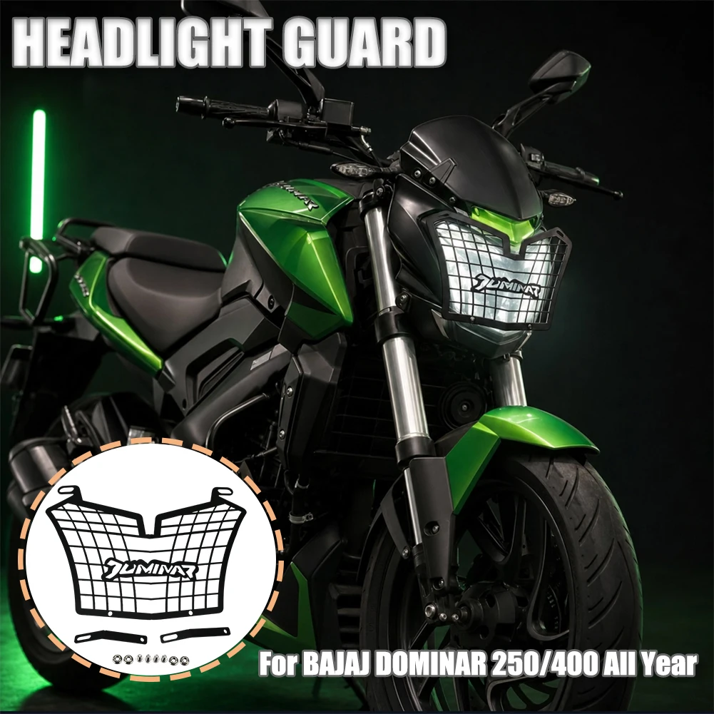 

For BAJAJ DOMINAR 250 400 Motorcycle Headlight Guard Grille Mesh Protector Cover Headlamp Grill Accessories for DOMINAR250 400
