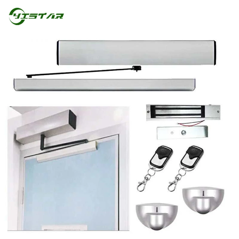YISTAR Smart Electric Aluminum Alloy Swing Door Closer & Automatic Door Operator with 12-36V DC 8m Detection Range