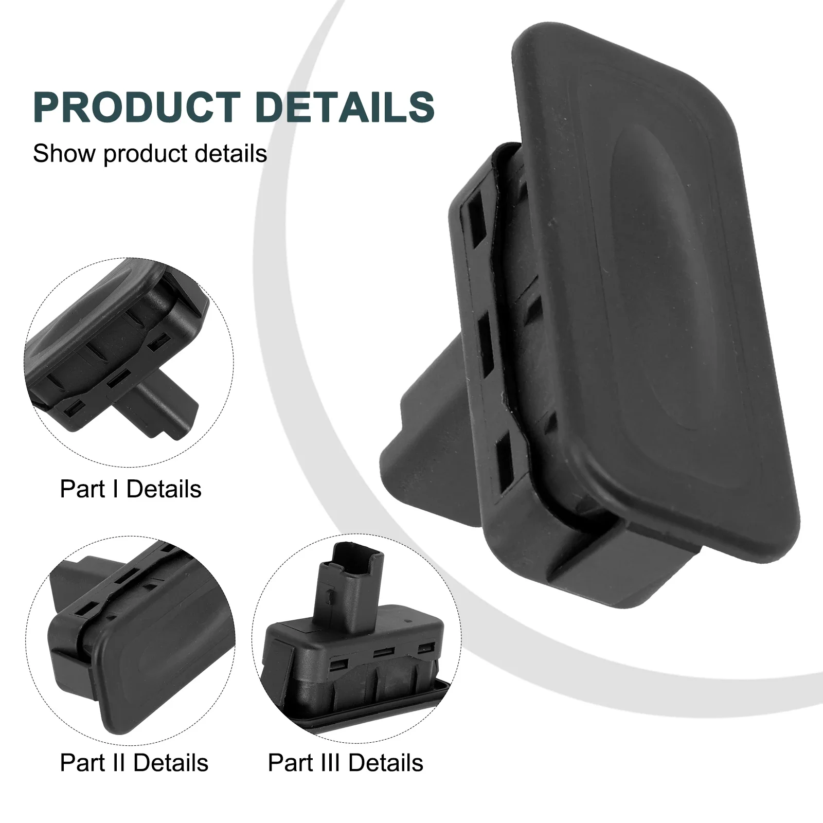 Interruptor eléctrico de apertura y cierre para vehículo 12 V 2 pines 8200076256   Accesorios para coche Megane MK2 MK3 negro 2 pines