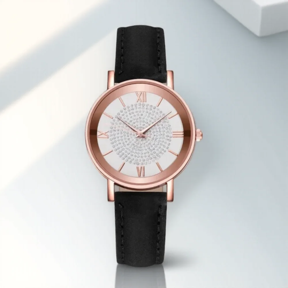 

Womens Wrist Watch Ladies Fashion Rhinestone Quartz Watch Starry Sky Design Jewelry Watch for Women