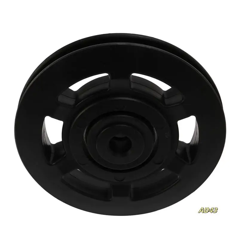 

6Pcs 95Mm Black Bearing Pulley Wheel Cable Gym Equipment Part Wearproof