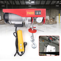 Electric Winch Cable Hoist 400kg, 800kg Electric Winch Elevator Winch Electric Hoist Pulley Belt Remote Control Automatic Brake