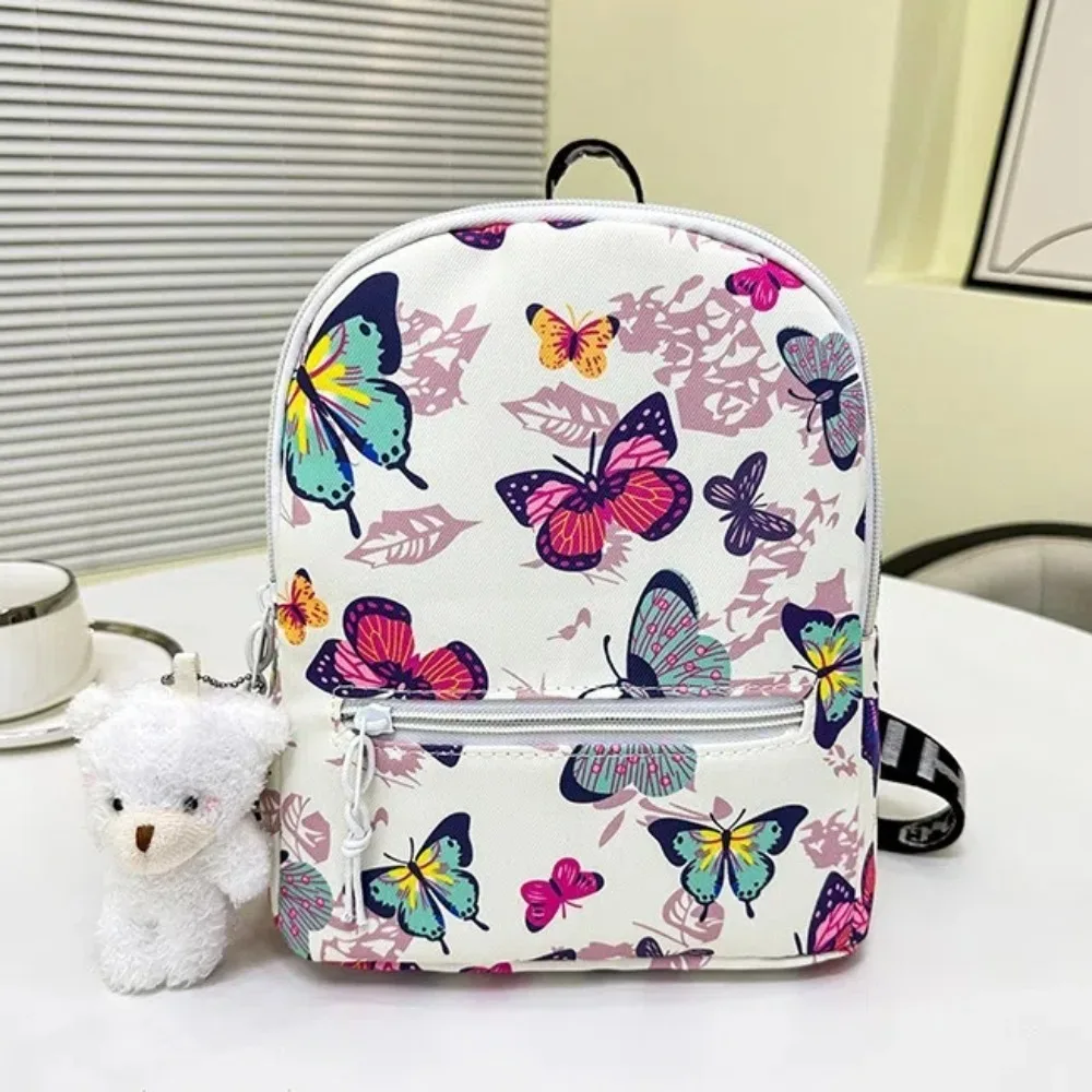 Mini mochilas con estampado de mariposas para mujer, mochilas impermeables de gran capacidad, mochilas escolares de nailon para niñas