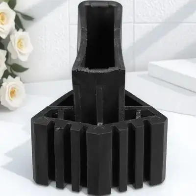 4Pcs Safe Ladder Pads Heavy-Duty Anti-Skid Rubber Foot Covers with Abrasion-Resistant Deep Grooves for Household Ladder Feet