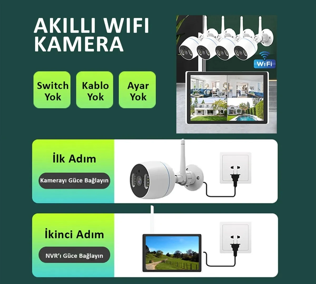 5MP 10 pulgadas LCD inteligente sistema de cámaras de seguridad inalámbrico hogar negocio CCTV vigilancia WIFI6 2,4G 5G LCD Wifi NVR Kit