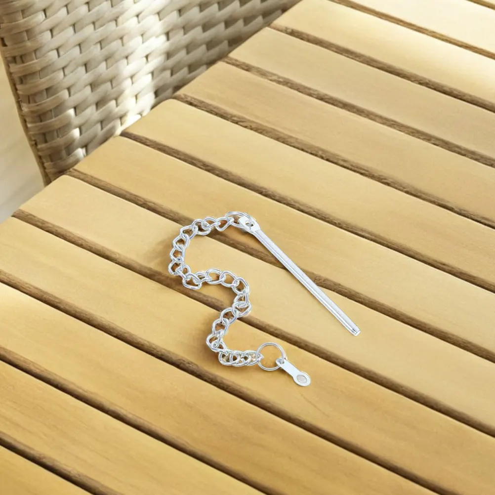 

2pcs Outdoor Accessories Patio Umbrella Pin Chain Metal Silver Steel Outdoor Patio Umbrella Repair Parts Parts Garden
