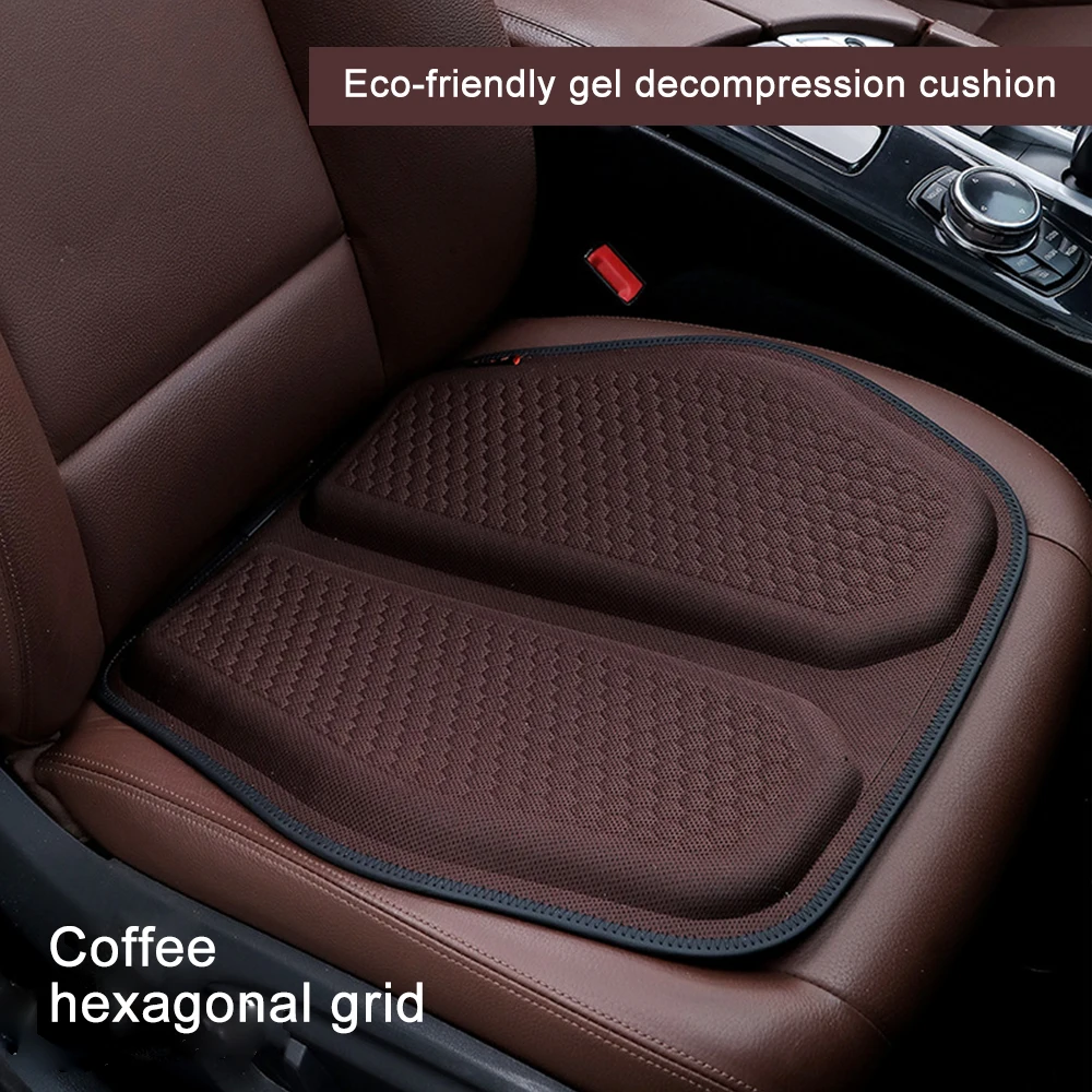 Summer Car Seat Cushion Breathable Cool Gel Honeycomb Universal Multifunctional Home Office Chair For Pressure Relief Back Pain