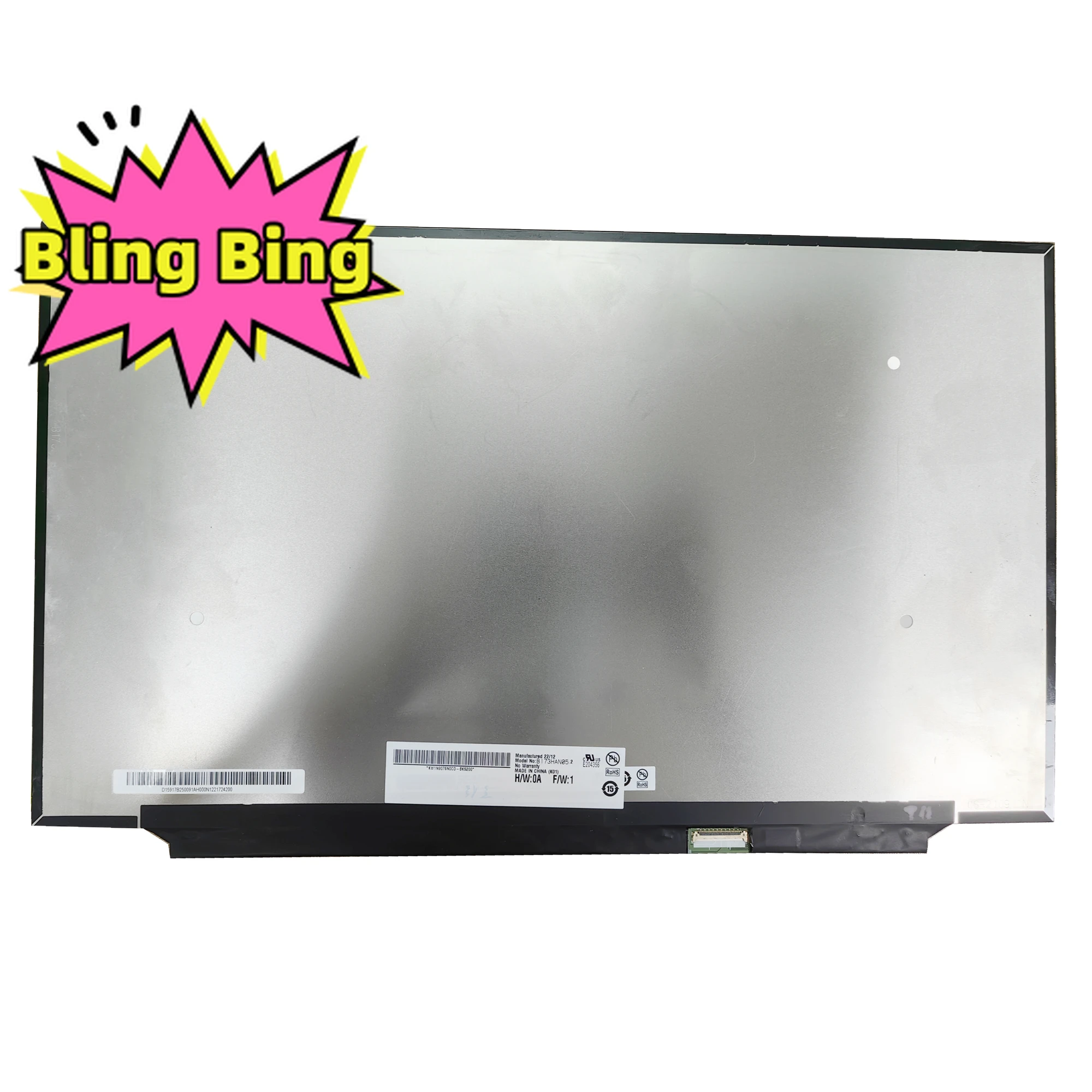 

B173HAN05.2 B173HAN05.4 17.3'' 360Hz Matrix 1920*1080 EDP 40 Pins IPS Panel Laptop LCD Screen