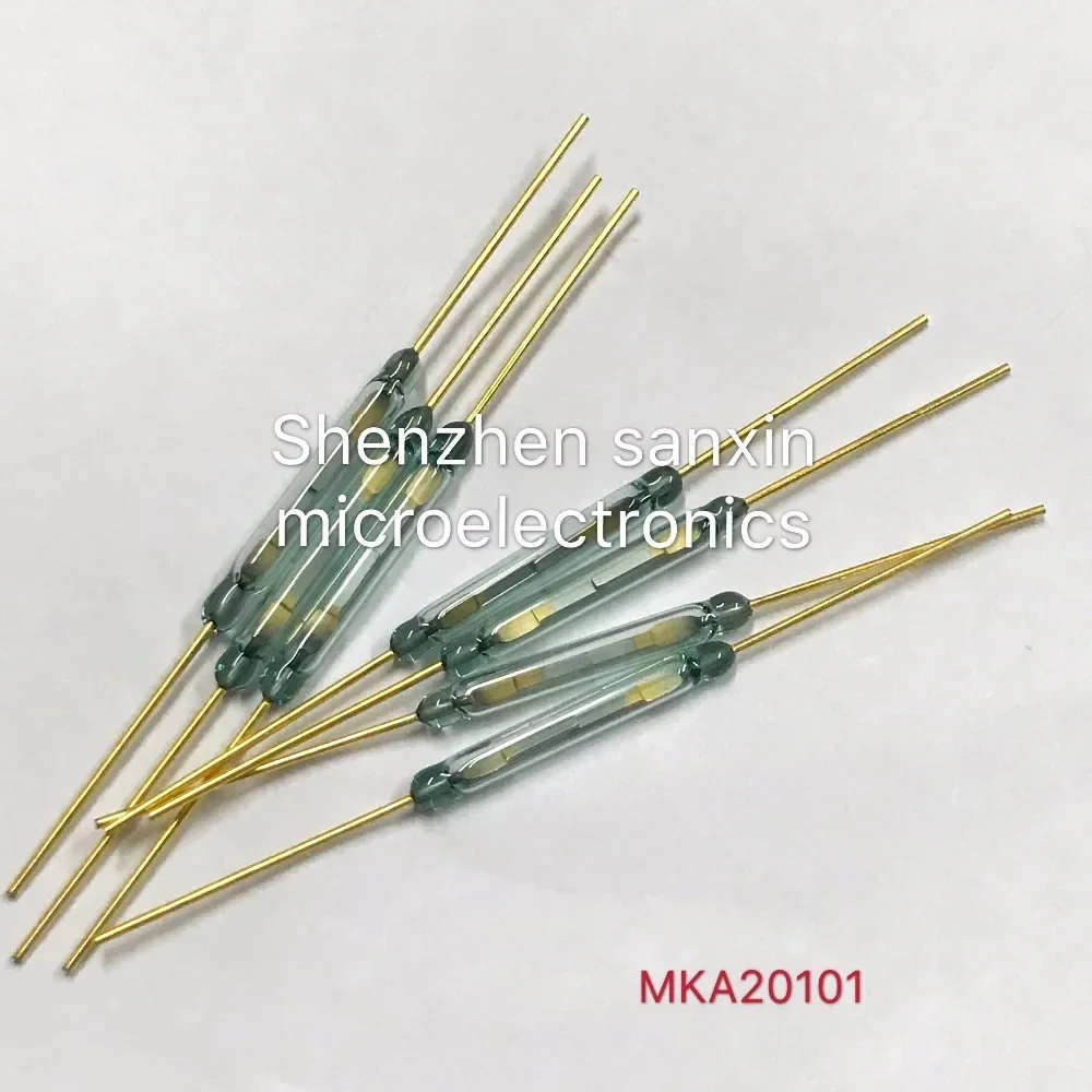 10pcs MKA20101 Russian Reed Switch Normally Open Magnetically Controlled Switch Magnetic Glass 20MM Dry Reed Pipe