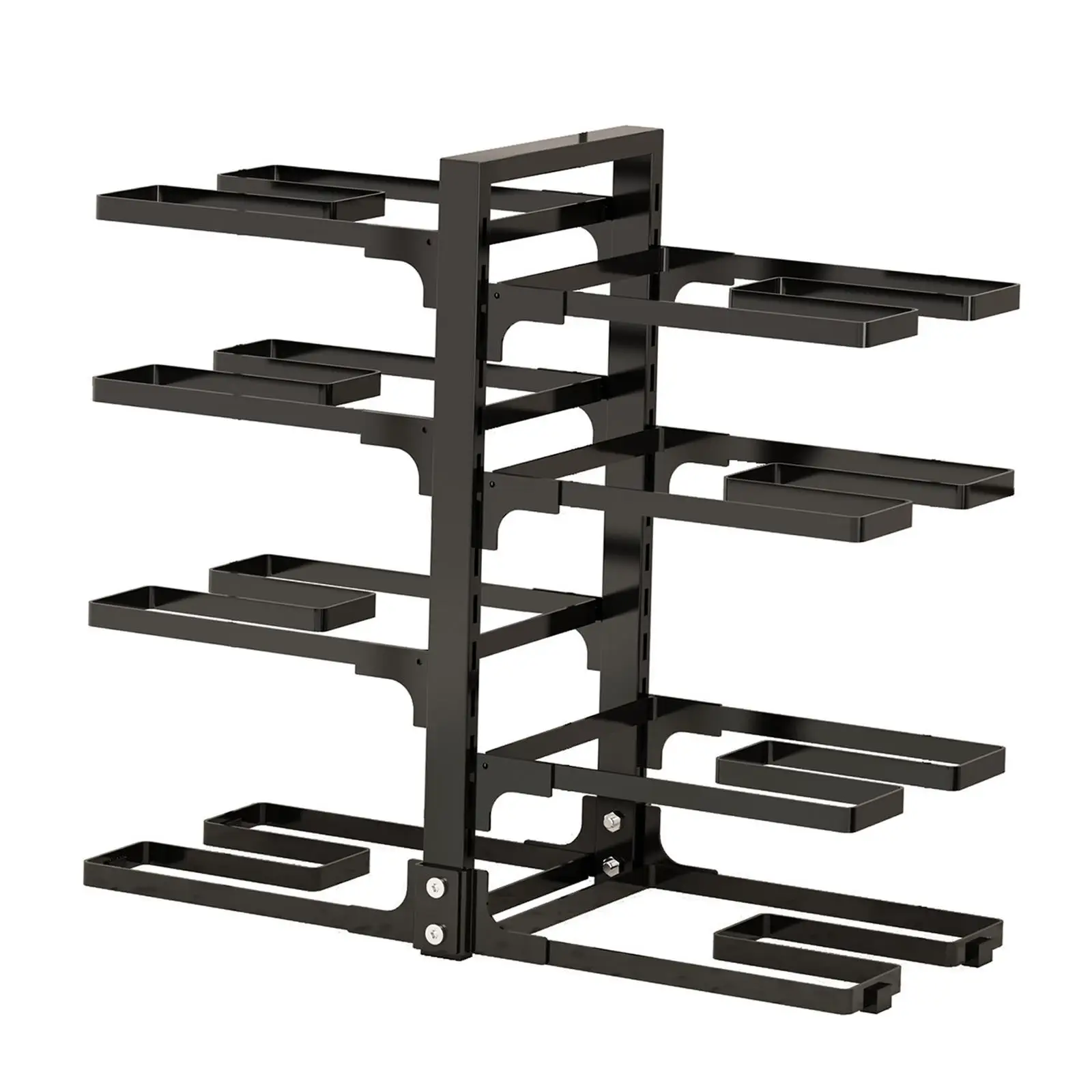 

Carbon Steel Pan Pot Lid Holder Rack 4 Tier Multifunctional Kitchen Countertop Pan Holder for Plate Kitchen Closet Bowl Cupboard