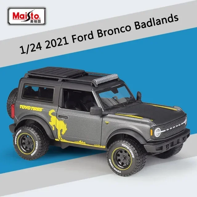 Maisto 1:27 2021 Ford Bronco Badlands Alloy Car Model Diecast Metal Toy Off-road Car Model Simulation Collection Gifts Toys Boys