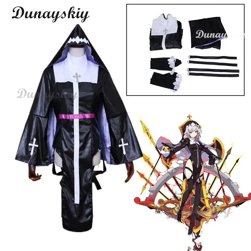 

Kallen Kaslana Cosplay Game Honkai Impact 3rd Cosplay【S-XL】Women Costume Kallen Kaslana Nun Cosplay Plus Size