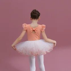 gymnastics ballet leotard toddler girls baby kids Dance wear long sleeve Ruffle flying Sleeve tutu skirt outfit dress clothes