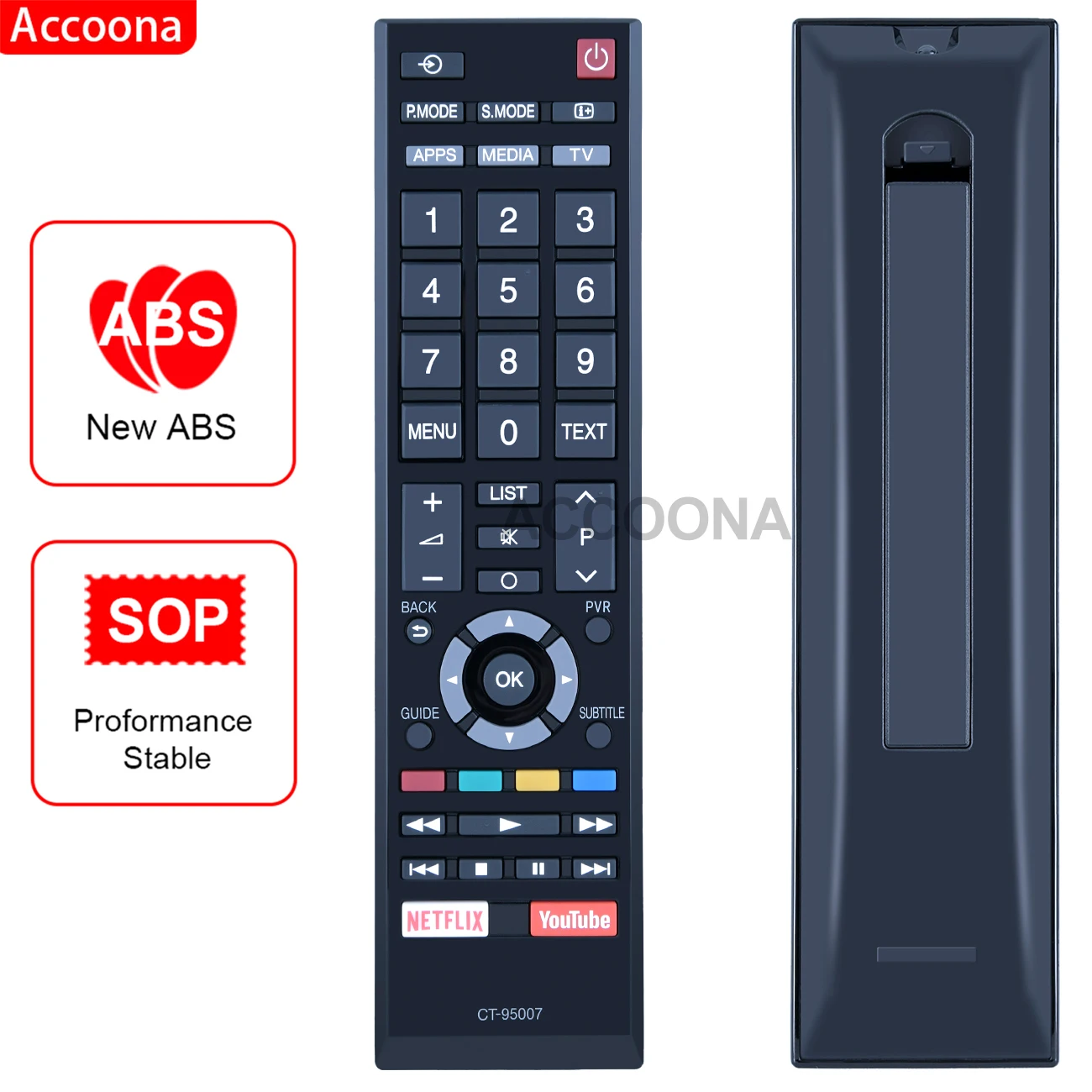 CT-95007 for Toshiba LCD TV Remote Control 43S3965 49L5995 YouTube