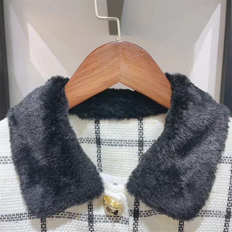 Conjunto de Color de contraste para mujer, chaqueta de manga larga con cuello vuelto, botonadura única o minifalda plisada de cintura alta, Otoño, 2024