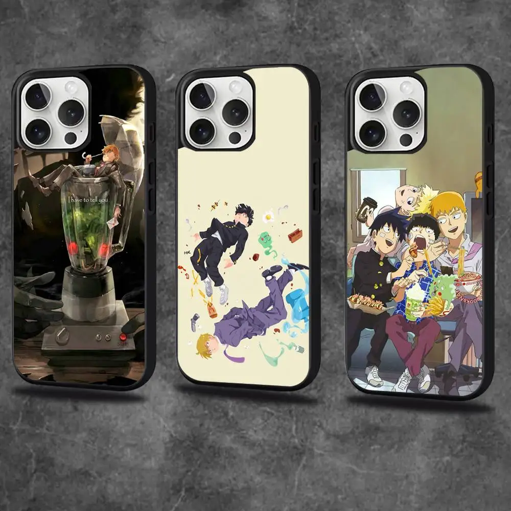 

Mob Psycho 100 Anime Phone Case For iPhone 16,15,14,13,12,11,Pro,Max,Plus,Mini,SE4,E Magnetic Magsafe Wireless Charging