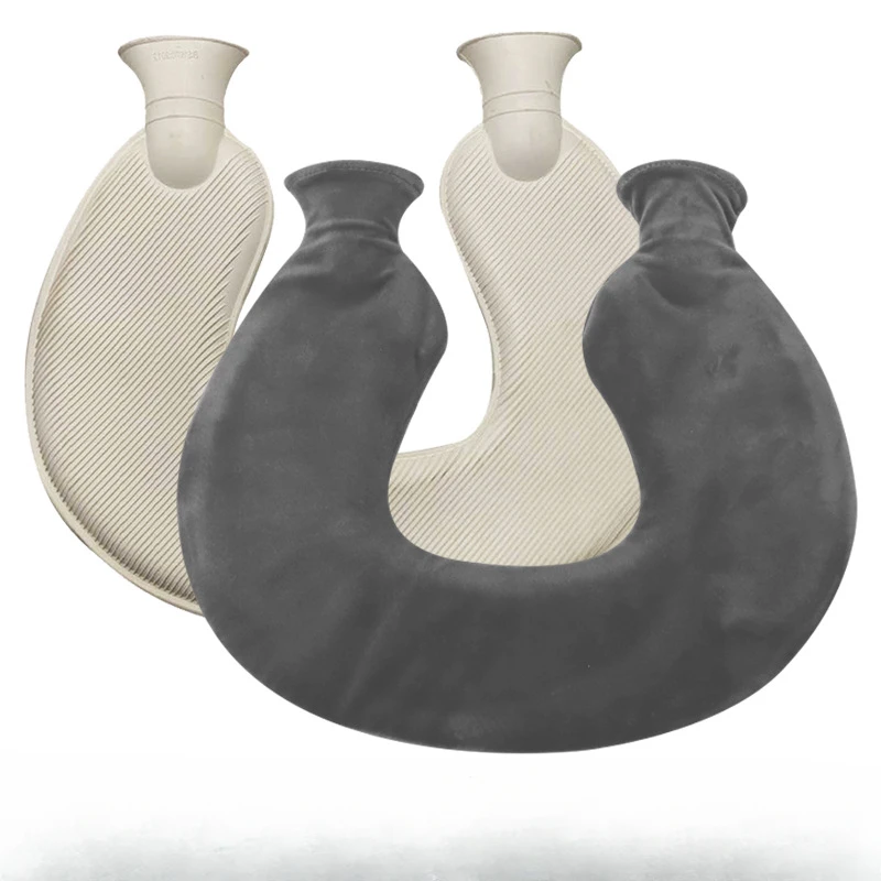 Thickened Hand Warmer Shoulder Warmer Neck Protector Hand Warmer Water-filled Rubber Hot Water Bottle Double-ended U-shaped