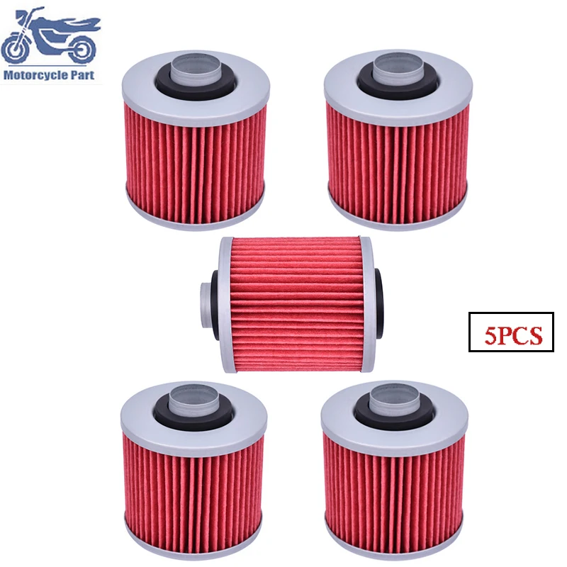 

5Pcs/set Motorcycle Oil Filters For YAMAHA YFM700 Raptor YFM600 Grizzly 600 XT600 Tdm850 Tdm900 MT-03 XTZ660 660 XTZ750 FZR250