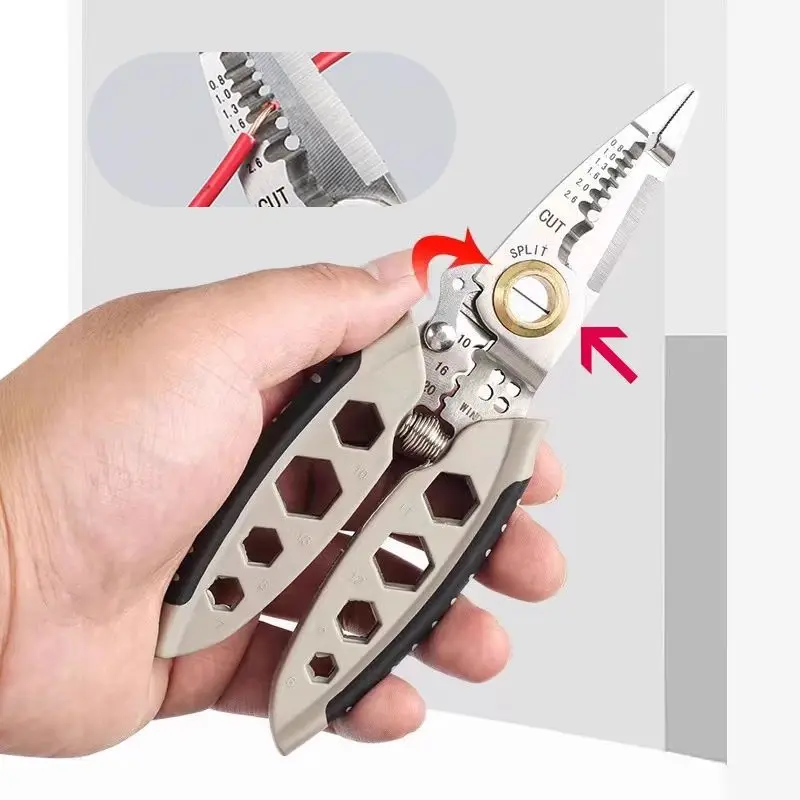 7-inch Multipurpose Wire Stripper special tool for electricians, wire cutting, wire pulling, wire pressing, wire winding