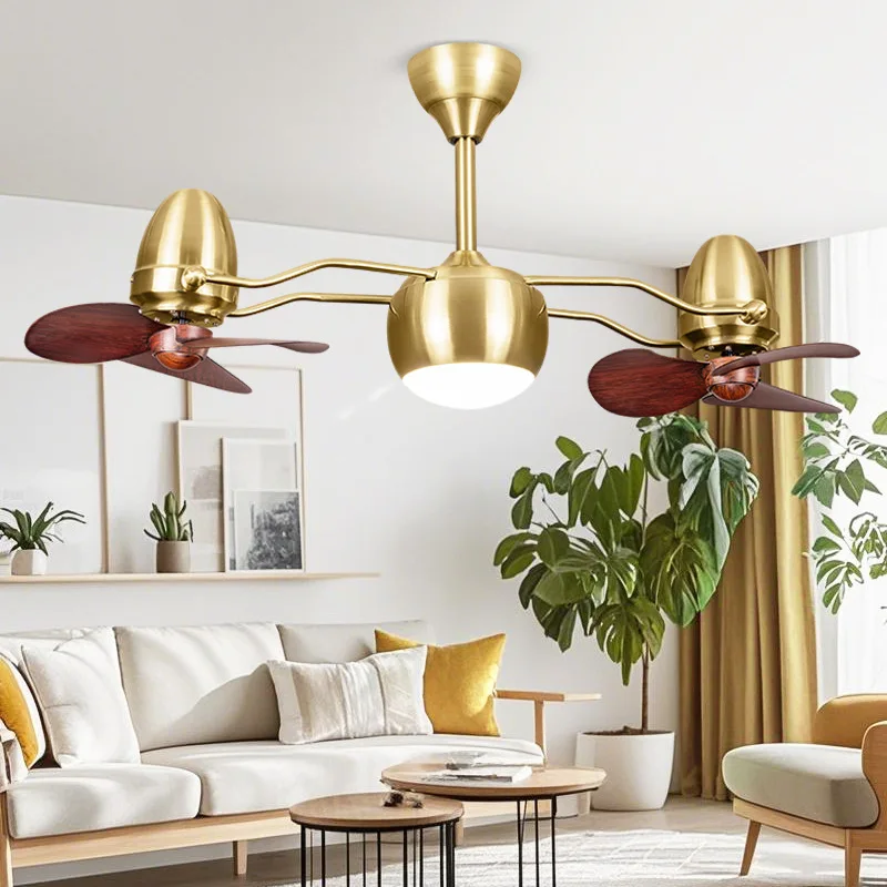 Creative Double-head Fan Light Home Living Room New Study Ceiling Fan Light